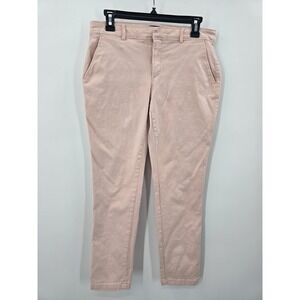 Banana Republic Pants Womens 4 Pink Sloan Ankle Cotton Blend